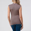 Women's Ruched Sleeveless Top | Ash Brown